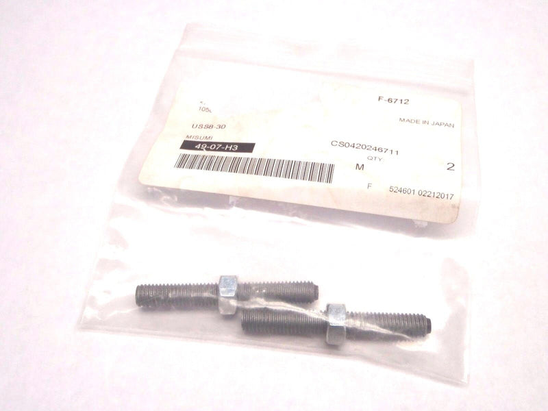 Misumi USS8-30 Stopper Bolts With Bumpers Straight Type 49-07-H, LOT OF 2 - Maverick Industrial Sales