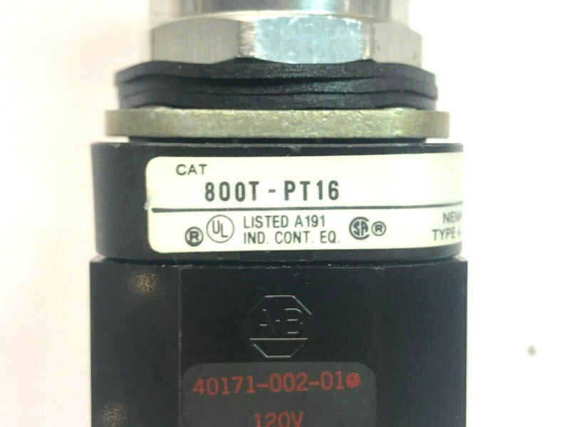Allen Bradley 800T-PT16 Series T Push Button Switch NEMA Type 4,13 Red Cap 120V - Maverick Industrial Sales