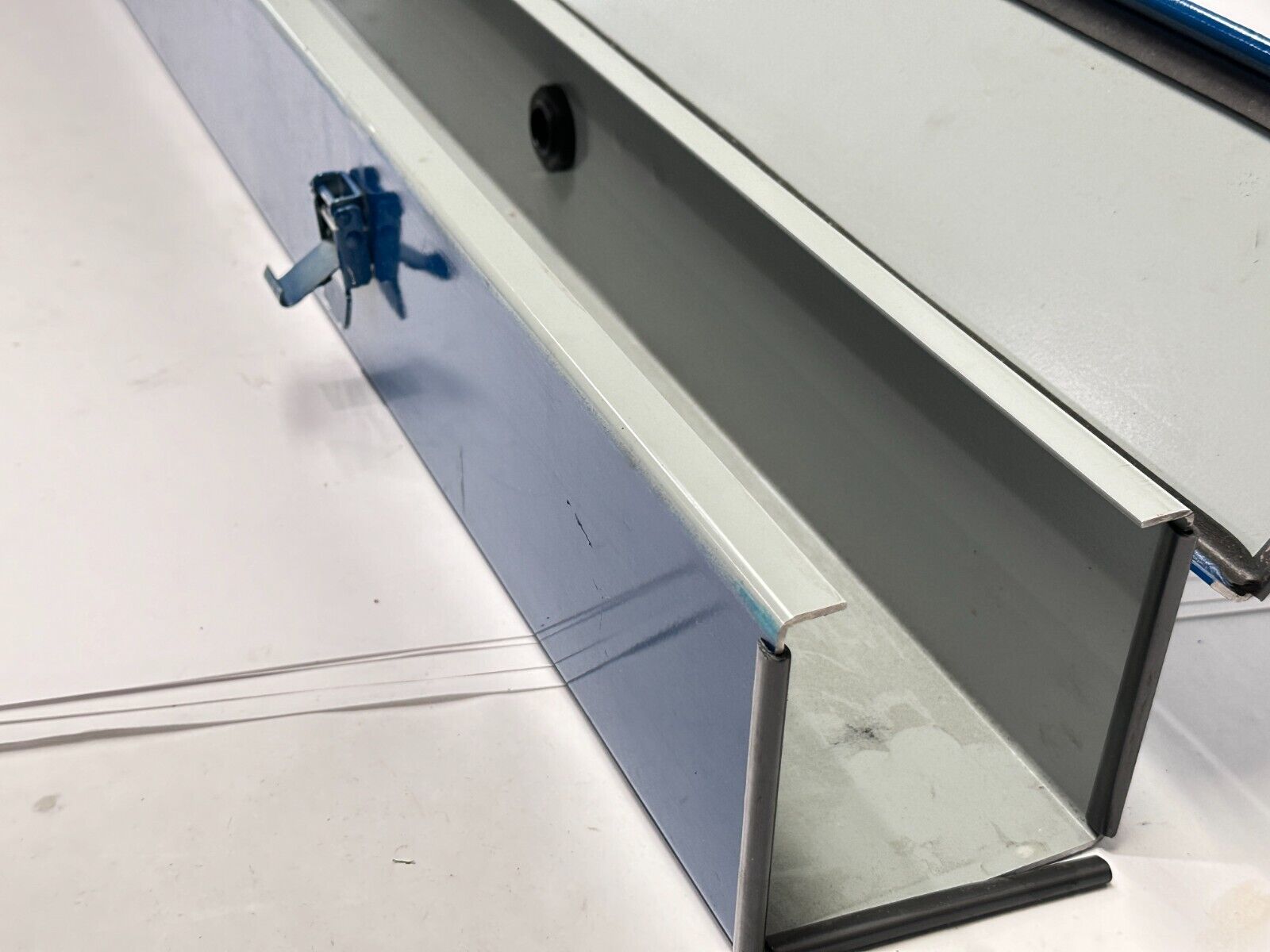 Hoffman F44L48 Straight Lay-in Hinged Cover Type 12 Blue 4" x 4" x 34" SHORTENED - Maverick Industrial Sales
