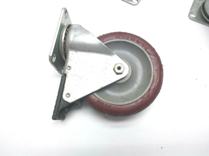 Colson 2.05256.95 BRK5 2 Series Swivel Plate Caster 5" Polyurethane LOT OF 4 - Maverick Industrial Sales