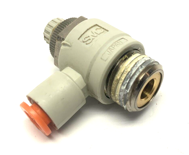 SMC AS3201FG-N03-07-J Speed/Flow Control Valve 1/4" Tube 3/8" Thread Round Meter - Maverick Industrial Sales