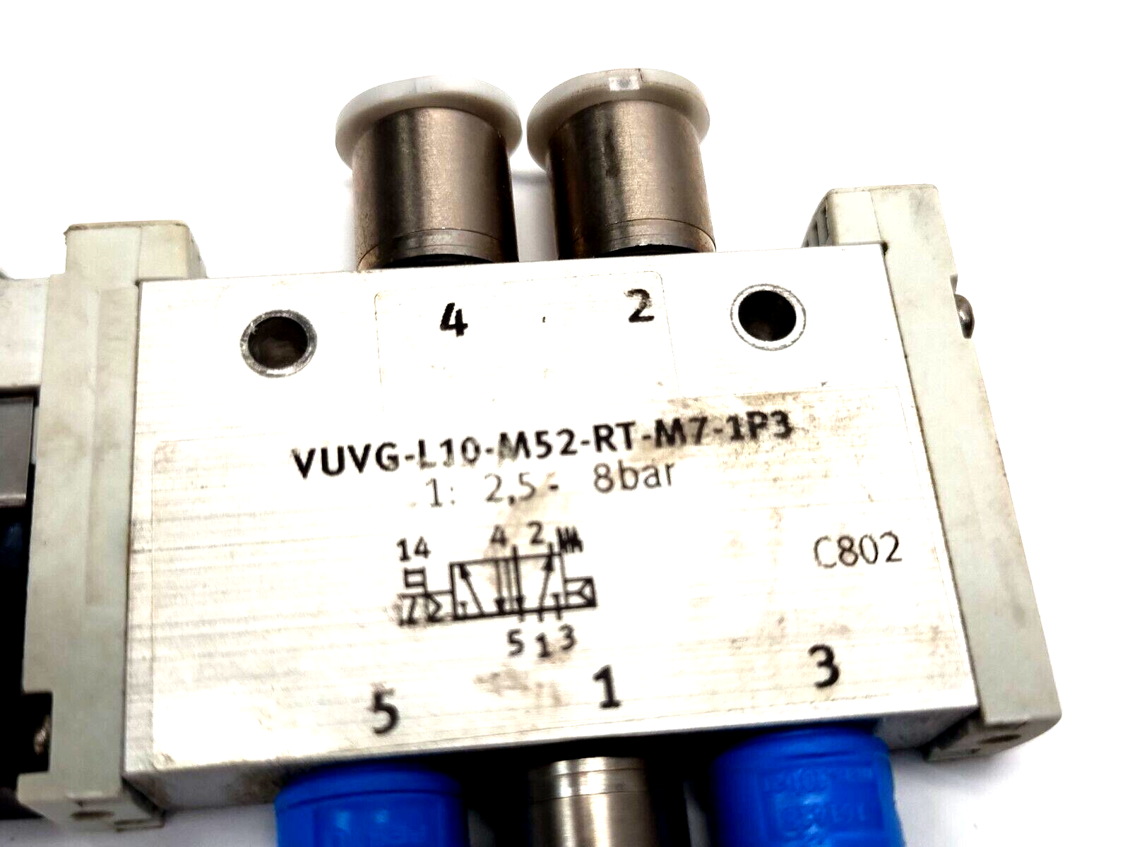 Festo VUVG-L10-M52-RT-M7-1P3 5/2-Way Solenoid Valve M7 Port 24VDC - Maverick Industrial Sales