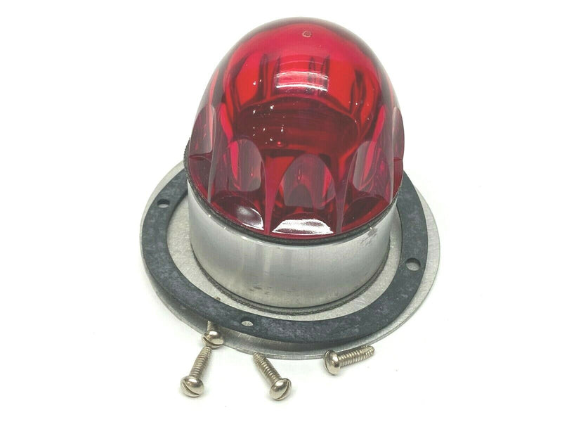 Cone Red Cover Safety Light Lens 3-1/2" Base 1" Keyway For Bulb - Maverick Industrial Sales