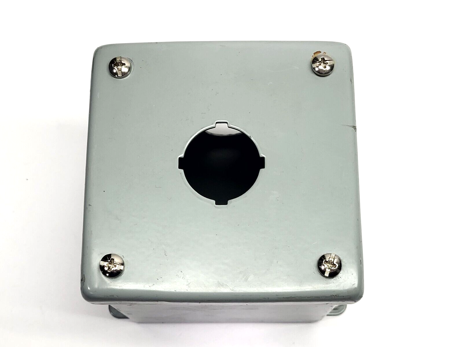 Hoffman E1PBX Extra-Deep Pushbutton Enclosure 4" x 4" x 4-3/4" - Maverick Industrial Sales