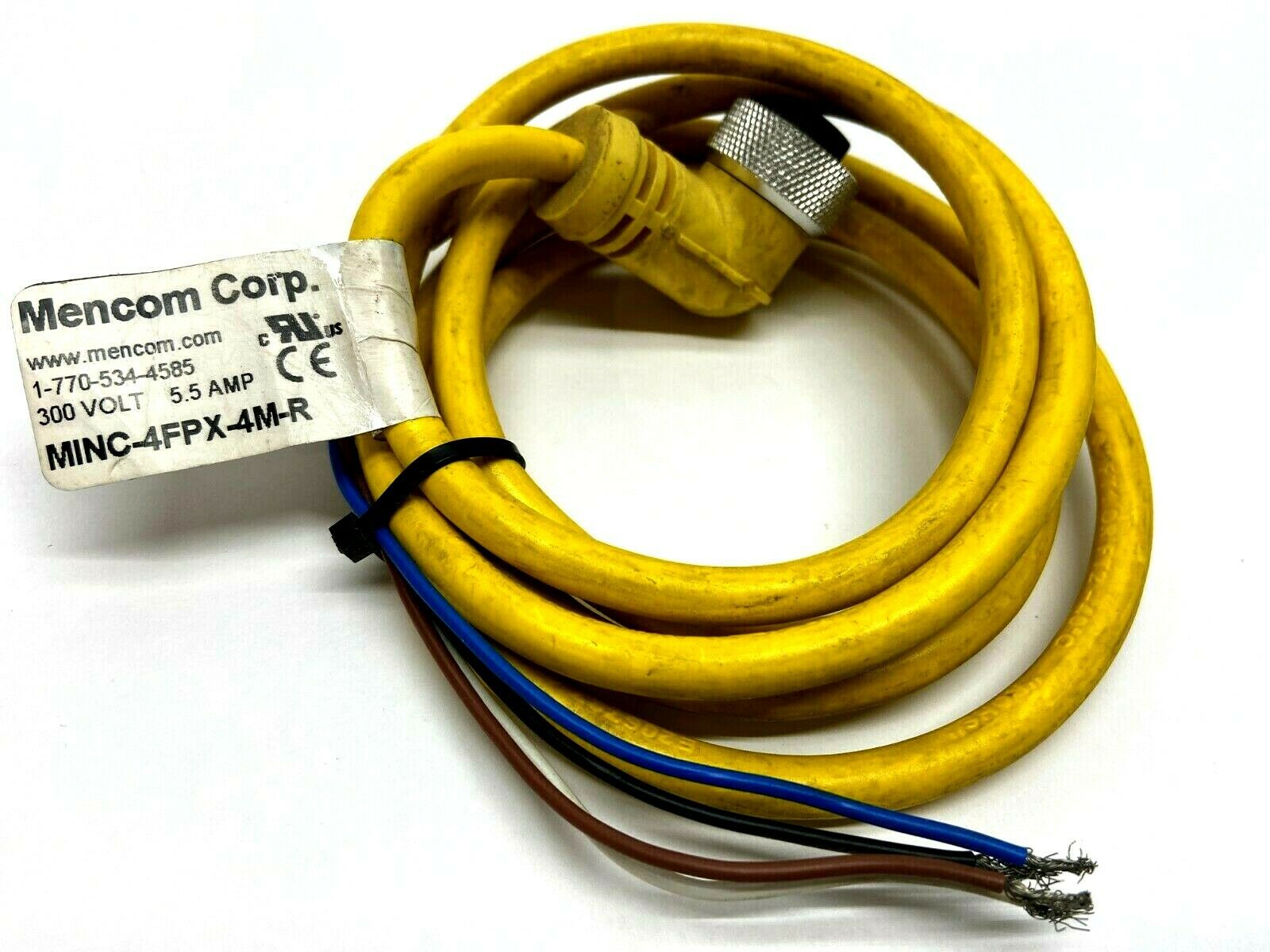 Mencom MINC4FPX4MR Single Ended Cordset 300V 5.5A - Maverick Industrial Sales