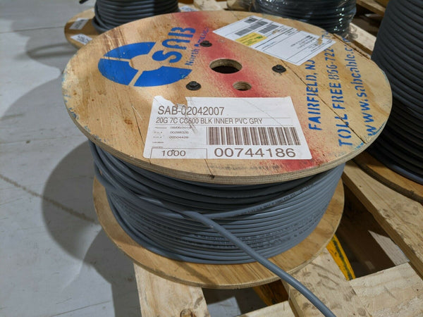 SAB 02042007 20 AWG 7C Flexible PVC Control Cable LOT OF 10' FOOT - Maverick Industrial Sales