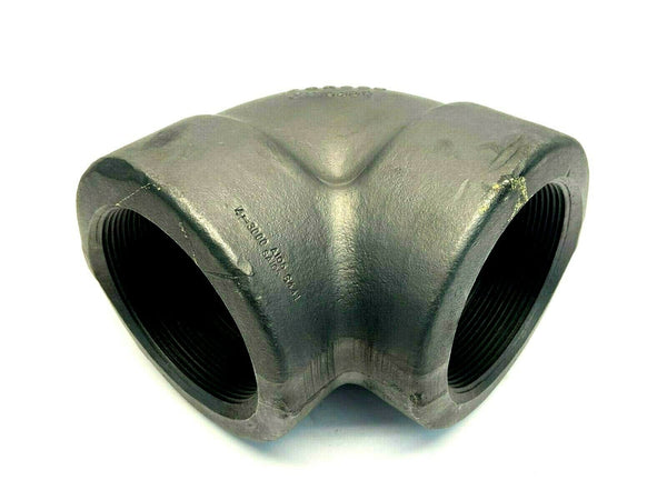 Bonney Forge JC 9459 Pipe Elbow 90 Degree 4" Threaded A105 Forged Steel 3000LB - Maverick Industrial Sales