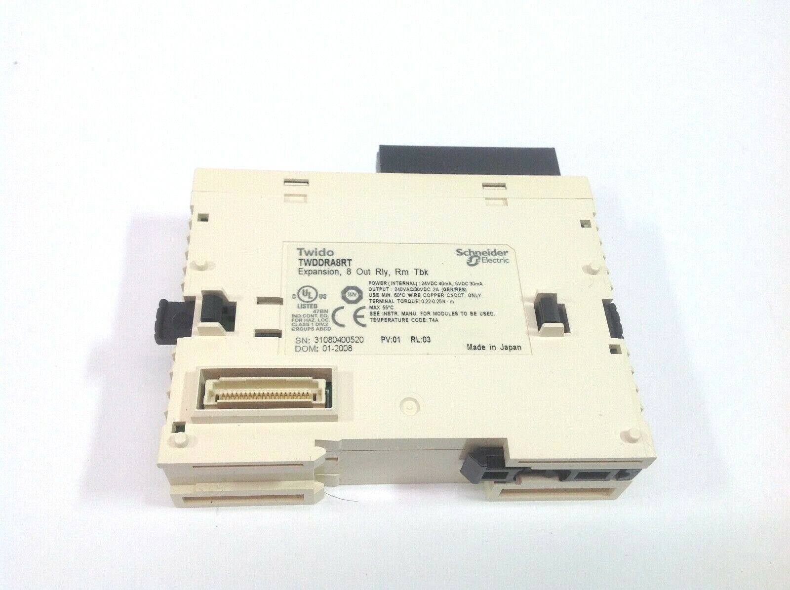 TWDDRA8RT | Schneider Electric Twido Relay 8 Output Expansion Module - Used - Maverick Industrial Sales