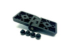 80/20 12252 Heavy Duty Plastic Hinge 45mm x 45mm w/ 4 Center Pins M6 Slot - Maverick Industrial Sales