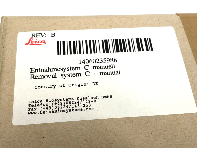 Leica 14060235988 Rev. B Manual Removal System C - Maverick Industrial Sales