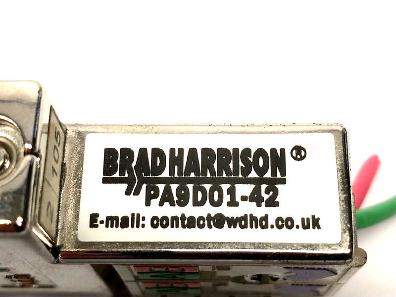 Brad Harrison PA9D01-42 D-Sub Connector w/ LEDs & Programming Port, 90 Degree - Maverick Industrial Sales