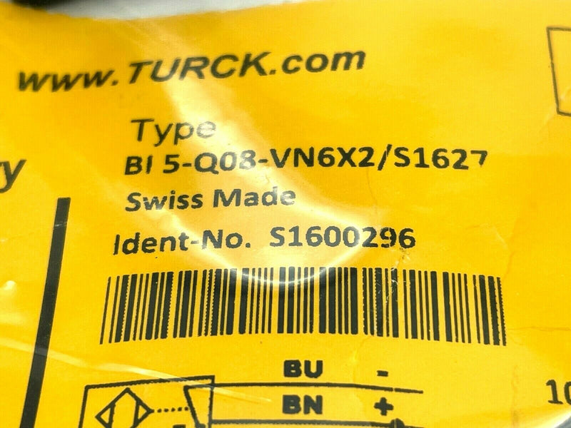 Turck BI 5-Q08-VN6X2/S162 Proximity Sensor 4 Wire DC NPN 10-30VDC 200mA S1600296 - Maverick Industrial Sales