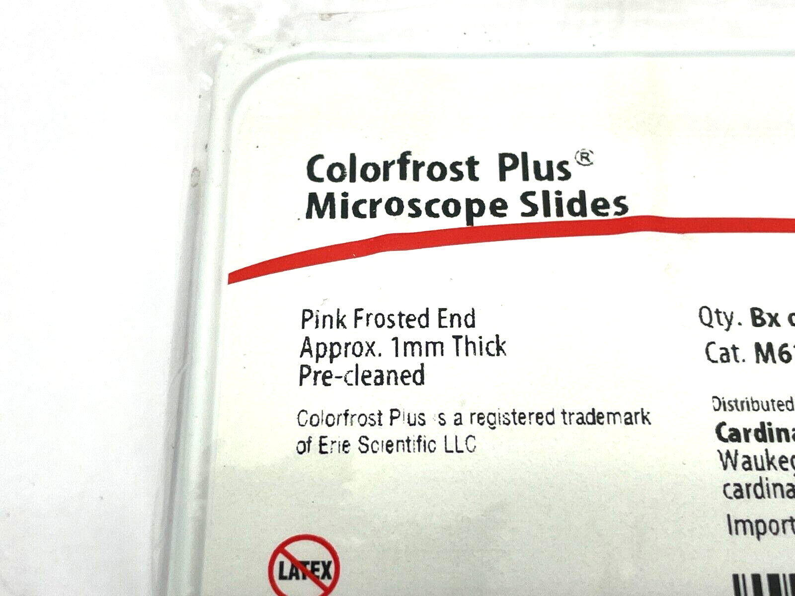 Cardinal Health M6148-3P Microscope Slides 1/2 Gross - Maverick Industrial Sales