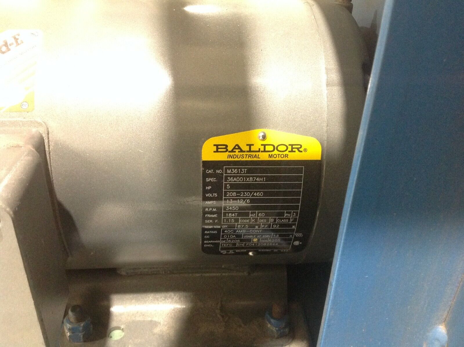 Bilco Heated Air Blower 460V with Chromalox CAB1511SSXX and Baldor M3613T - For parts or not working - Maverick Industrial Sales