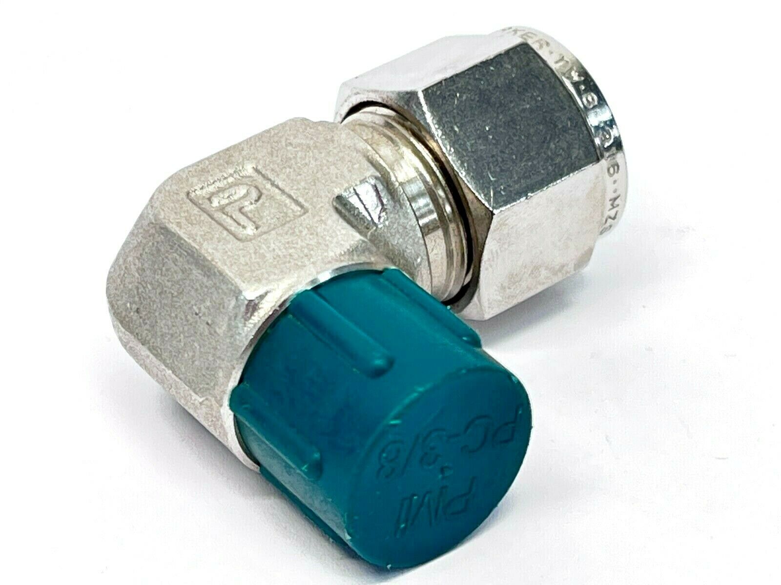 Parker JA09 Male Elbow Pipe Fitting 3/8" w/ TW-8-316-MZS Fitting - Maverick Industrial Sales