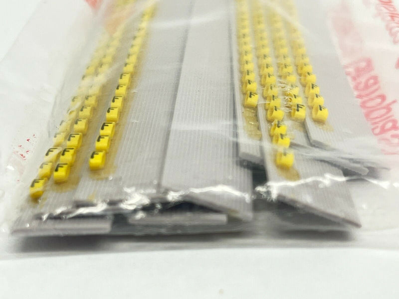 Grafoplast 117 Wire Markers F Black on Yellow 10 Strips 9TFX16 - Maverick Industrial Sales