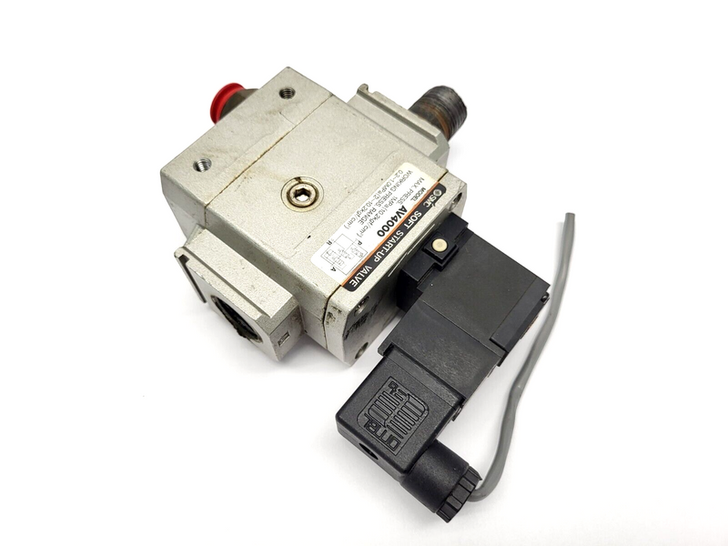 SMC AV4000 Pneumatic Solenoid Soft Start Valve 24VDC 1/2" NPT - Maverick Industrial Sales