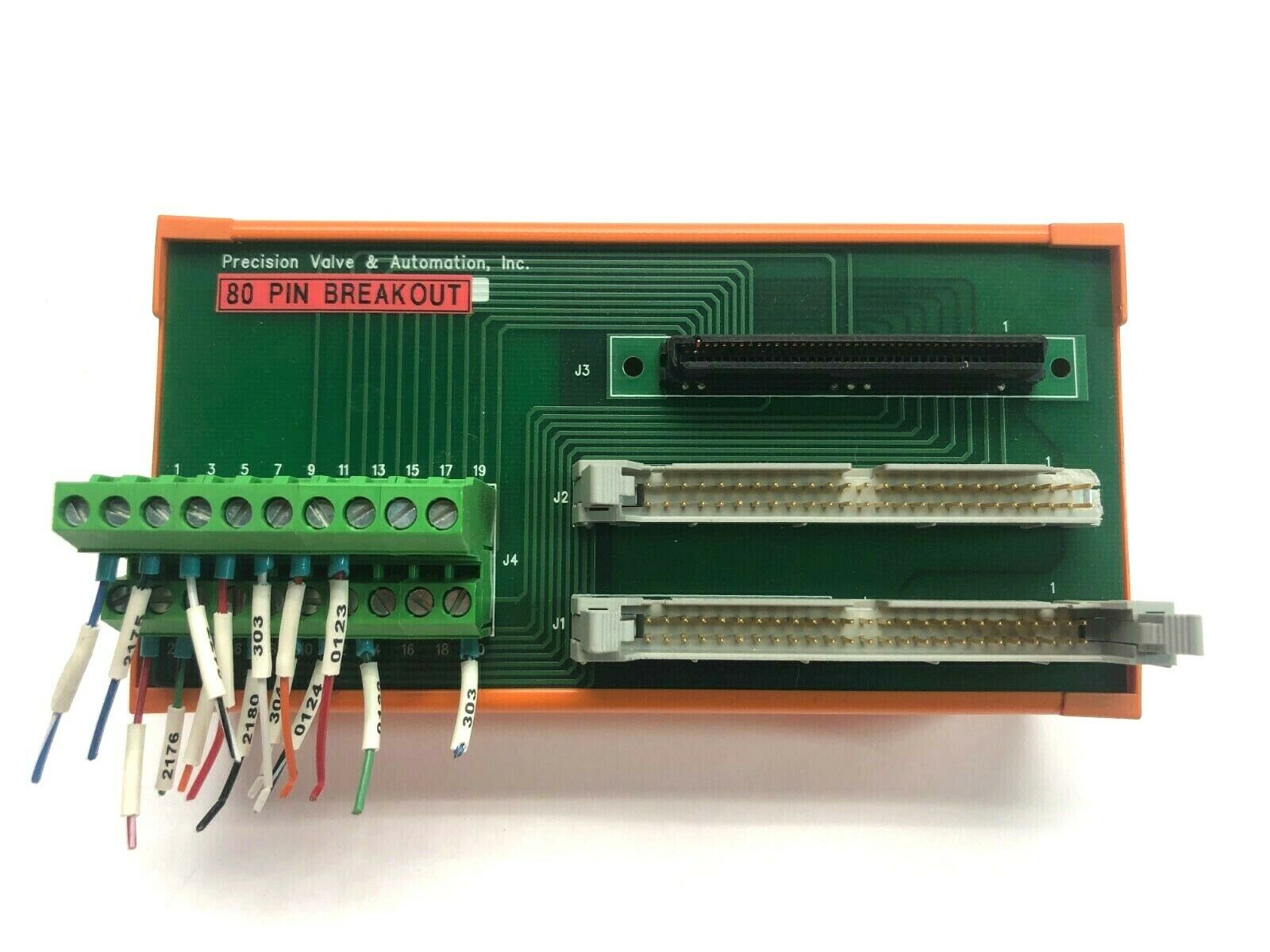 Precision Valve & Automation 20 Contact 80 Pin Breakout Module FOR PARTS - For parts or not working - Maverick Industrial Sales