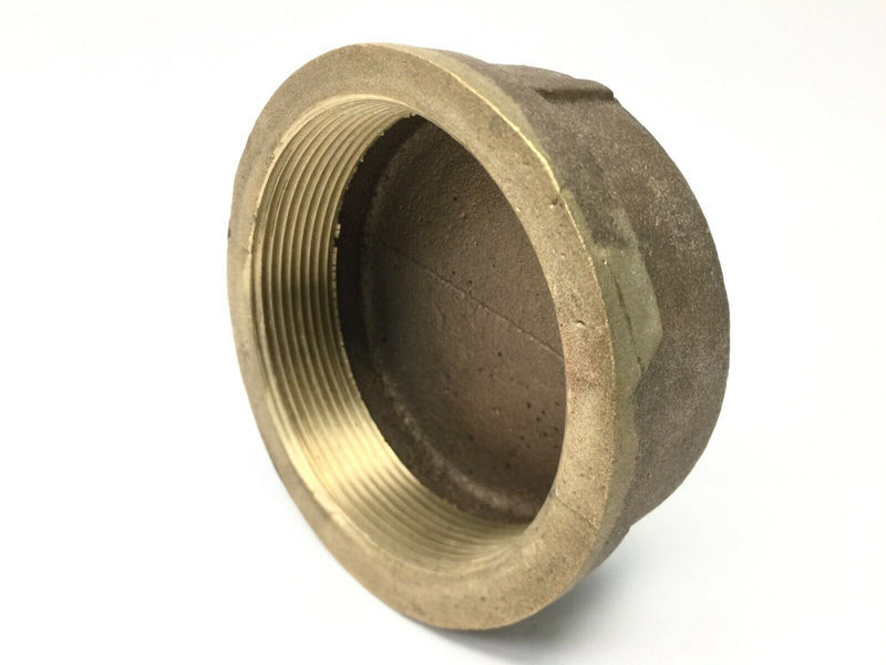 Pipe Cap Cast Bronze 4" FNPT ASTM B61 B62, 5-3/8" OD - Maverick Industrial Sales