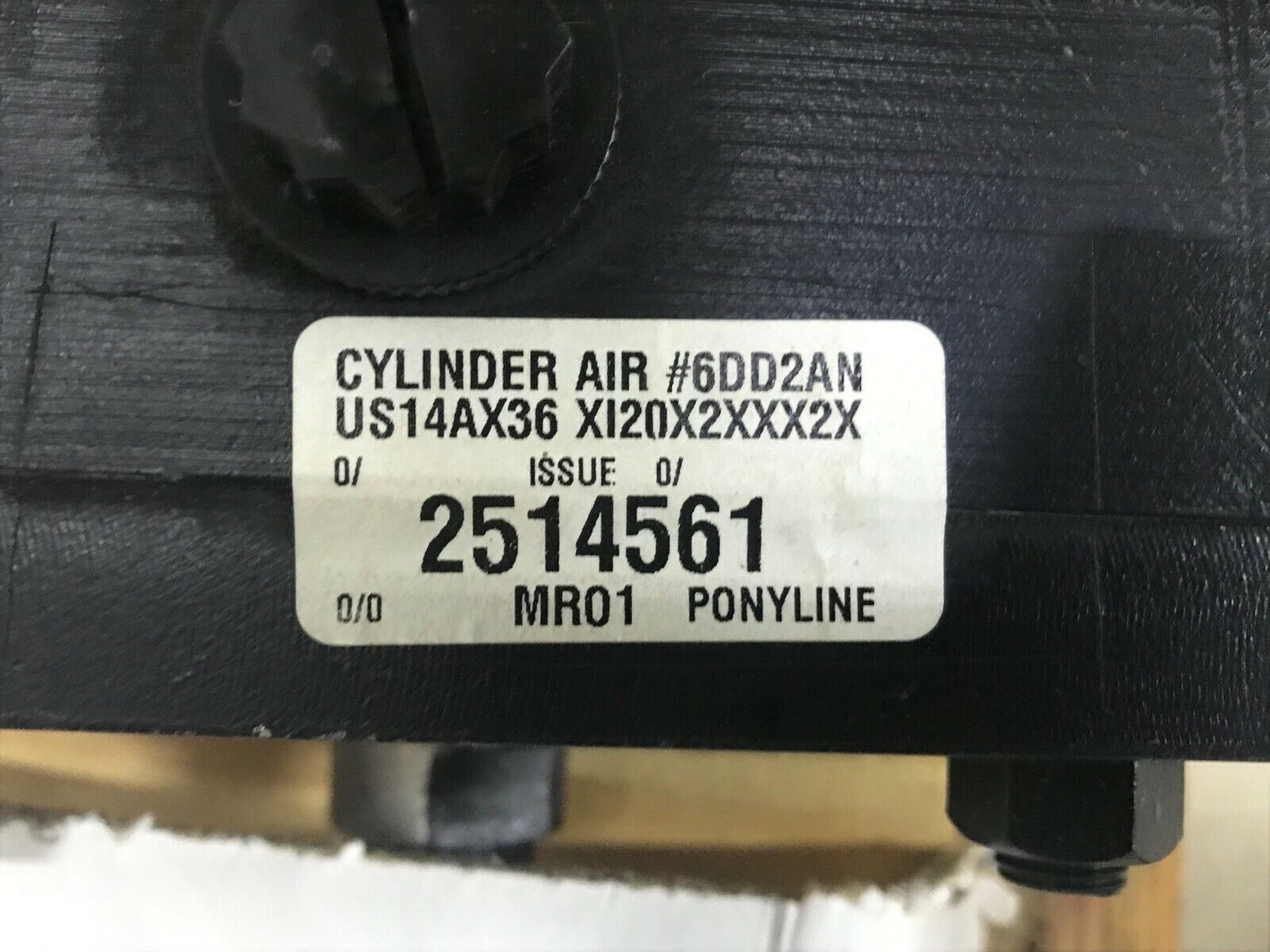 Parker Series 2AN Model 06.00 DD2ANUS14A 36.000 36" Pneumatic Air Cylinder - Maverick Industrial Sales