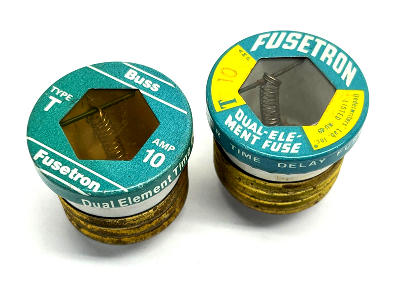 Bussmann T10 Fusetron Dual-Element Time Delay Fuse 10A LOT OF 2 - Maverick Industrial Sales