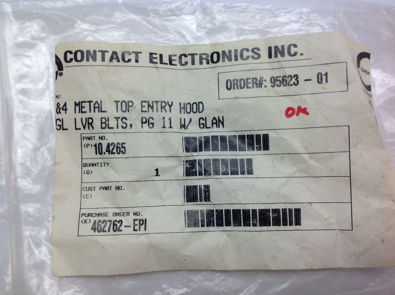 Contact Electronics 10.4265 Metal Top Entry Hood - Maverick Industrial Sales