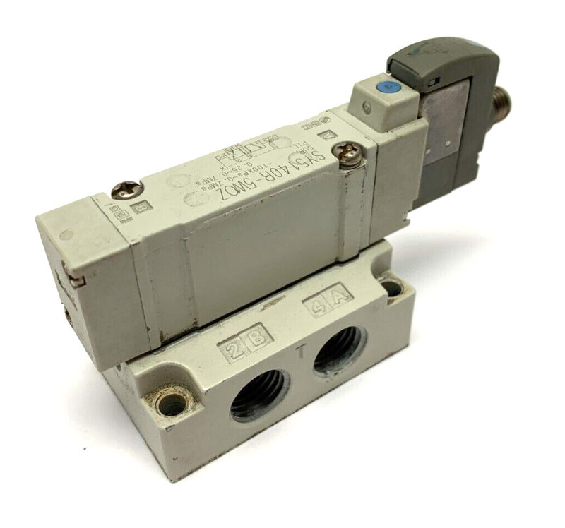 SMC SY5140R-5WOZ Solenoid Valve w/5-Port Manifold Base - Maverick Industrial Sales