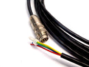 Unbranded 8 Pin Connector Black Shielded Cordset to 4 Wire Flying Leads - Maverick Industrial Sales