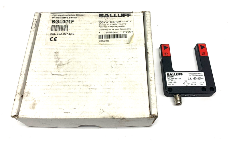 Balluff BGL001F Infrared Through Beam Forked Sensor M8 Connector BGL 30A-007-S49 - Maverick Industrial Sales