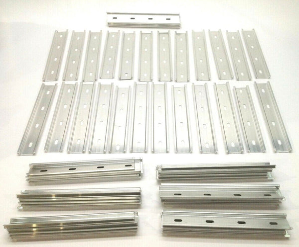 Din Rail Cut Lengths 7-8 Inches Lot of 54 Lengths - Maverick Industrial Sales