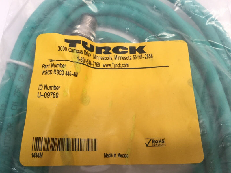 Turck RSCD RSCD 440-4M Network Eurofast Cordset U-09760 - Maverick Industrial Sales