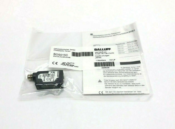 Balluff BOS015C Retroreflective Sensor BOS 5K-PO-RR10-S49 - Maverick Industrial Sales