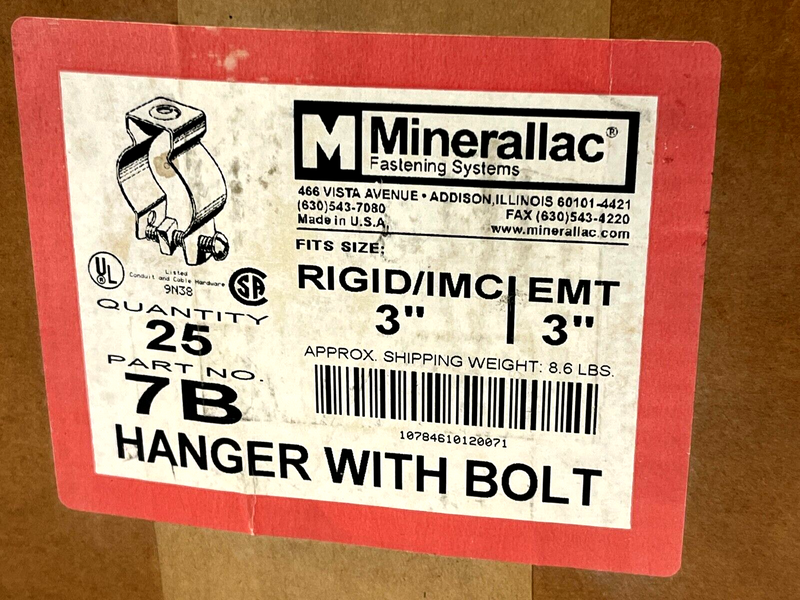 Minerallac 7B Hanger with Bolt LOT OF 25 - Maverick Industrial Sales