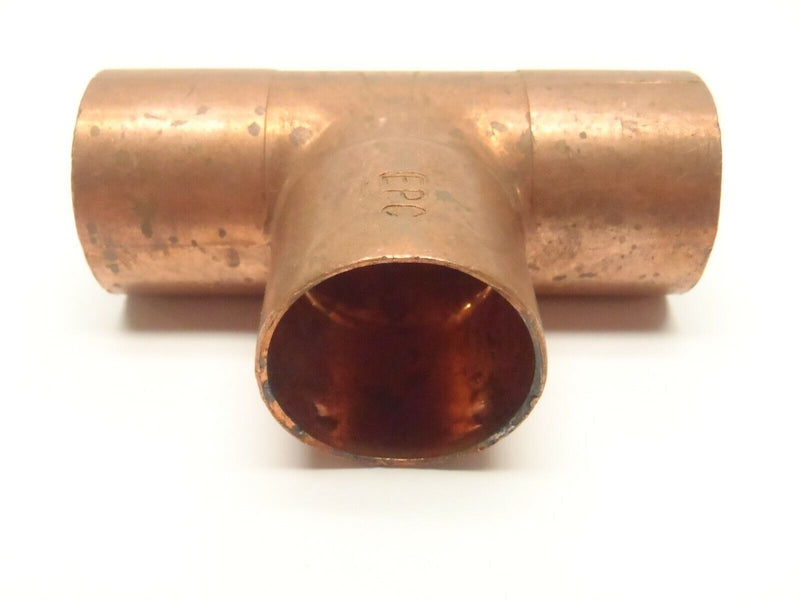 Wrot Copper Tee Fitting 1-1/8" x 1-1/8" x 1-1/8" OD 1" Inch Nominal CxCxC - Maverick Industrial Sales