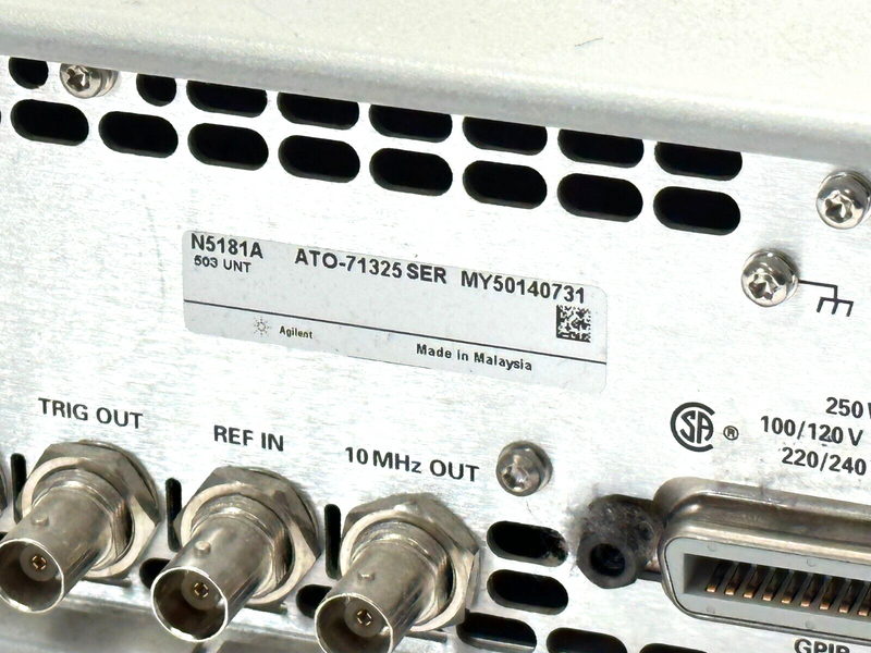 Agilent N5181A MXG Analog Signal Generator 100kHz-3GHz MY50140731 503 ALB UNT - Maverick Industrial Sales