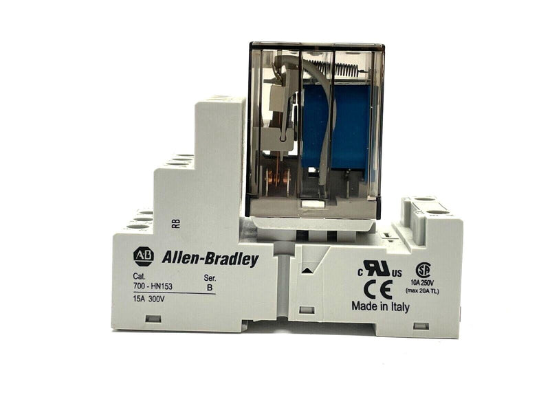 Allen Bradley 700-HB33Z24 Ser. E Relay w/ 700-HN153 Ser. B Relay Base - Maverick Industrial Sales