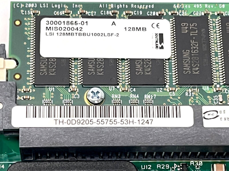 Dell TH-0D9205-55755 Dual Channel SCSI Raid Contoller w/ 30001865-01 128MB Cache - Maverick Industrial Sales
