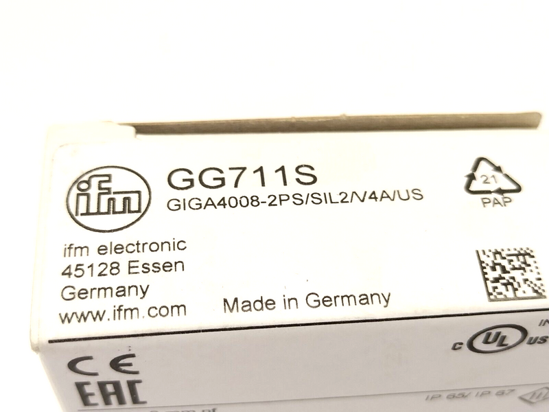 ifm GG711S Fail-Safe Inductive Sensor GIGA4008-2PS/SIL2/V4A/US - Maverick Industrial Sales