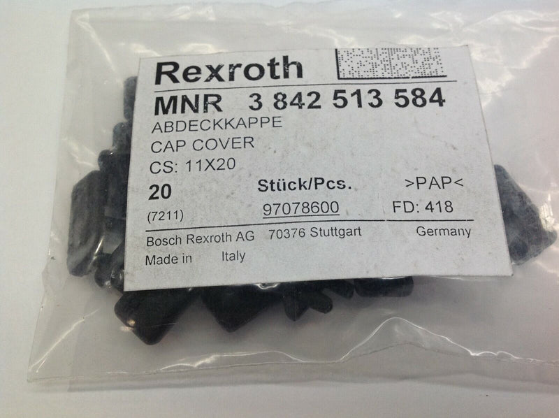 Bosch Rexroth 3 842 513 584 Cap Covers LOT OF 20 - Maverick Industrial Sales