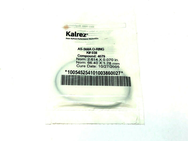 Kalrez AS-568A O-Ring Compound 4079 K#038 66.40mm X 1.78mm (Cure Date:2005) - Maverick Industrial Sales