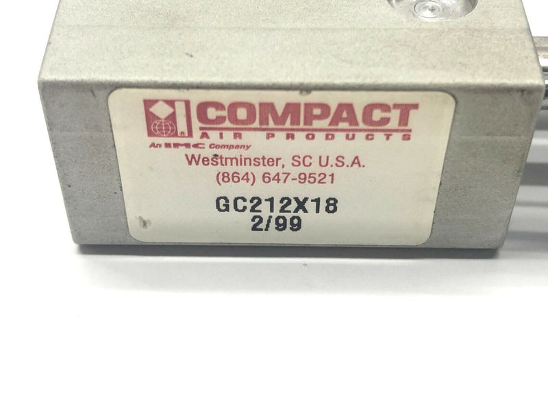 Compact Air Products GC212X18 Pneumatic Cylinder 1/2" Bore 1/8" Stroke - Maverick Industrial Sales