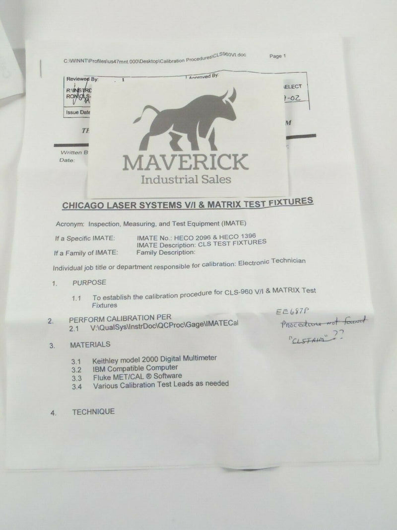 Heco 1396 & 2096 Circuit Boards for CLS-960 V/I & Matrix Test Fixtures - Maverick Industrial Sales