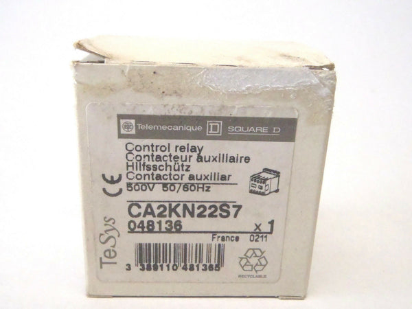 Square D Telemecanique CA2KN22S7 Auxiliary Control Relay Contactor 048136 - Maverick Industrial Sales