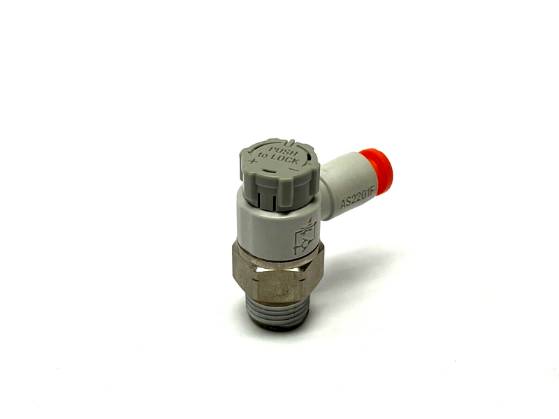 SMC AS2201F Push to Lock Flow Control Fitting 5/32 Tube 1/8" Thread - Maverick Industrial Sales