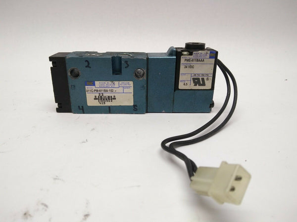 MAC Valves 811C-PM-611BA-152 Solenoid Valve with PME-611BAAA 24VDC Coil - Maverick Industrial Sales