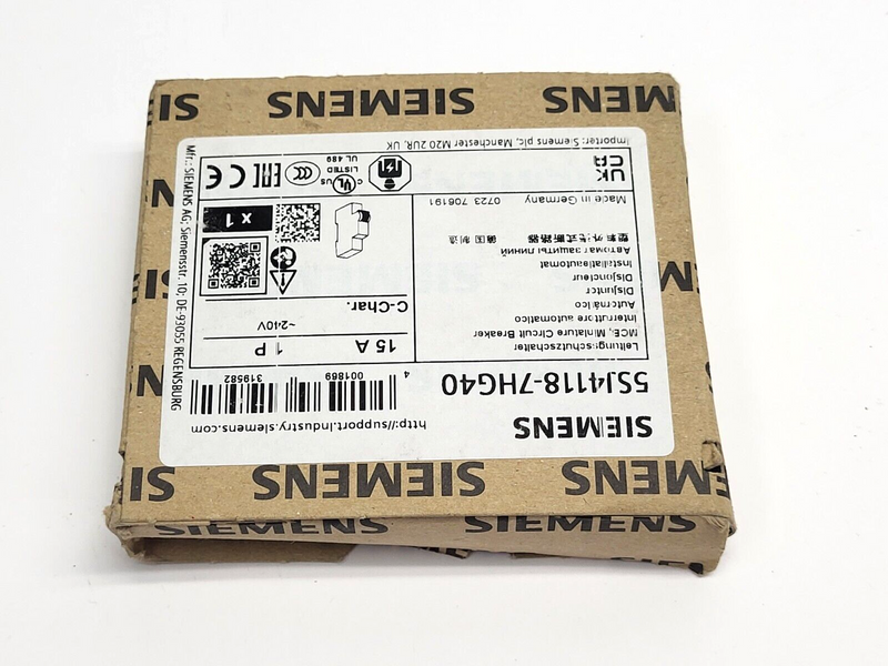 Siemens 5SJ4118-7HG40 Miniature Circuit Breaker 15A - Maverick Industrial Sales