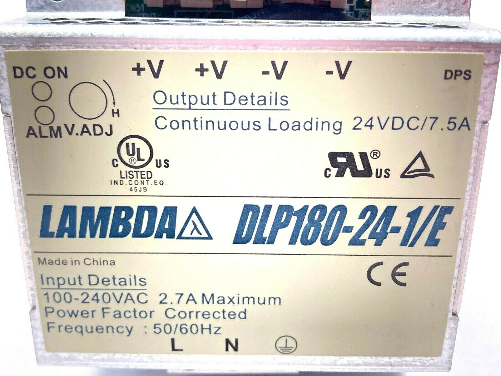 TDK-Lambda DLP180-24-1/E AC-DC Power Supply - Maverick Industrial Sales