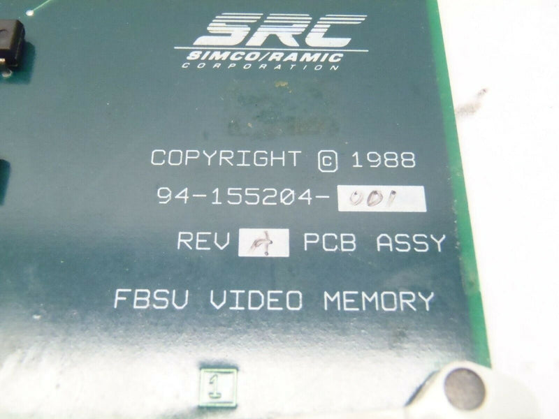 Simco Ramic SRC 94-155204-001 REV A SRC PCB ASSY FBSU Video Memory VGA - Maverick Industrial Sales