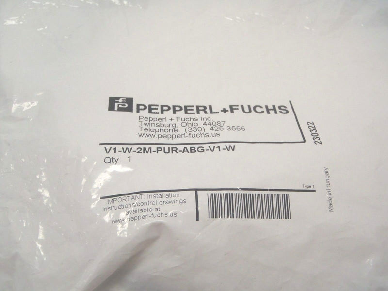 Pepperl + Fuchs V1-W-2M-PUR-ABG-V1-W Right Angle Cordset - Maverick Industrial Sales