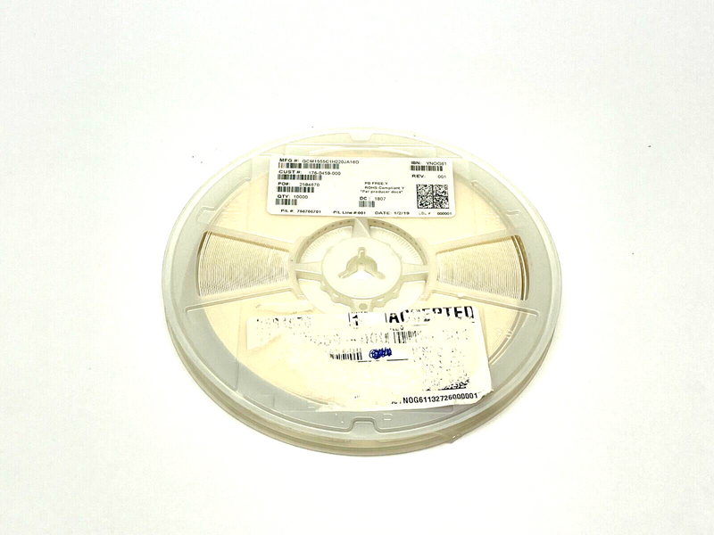 Murata GCM1555C1H220JA16D Ceramic Capacitor REEL OF 9869 - Maverick Industrial Sales